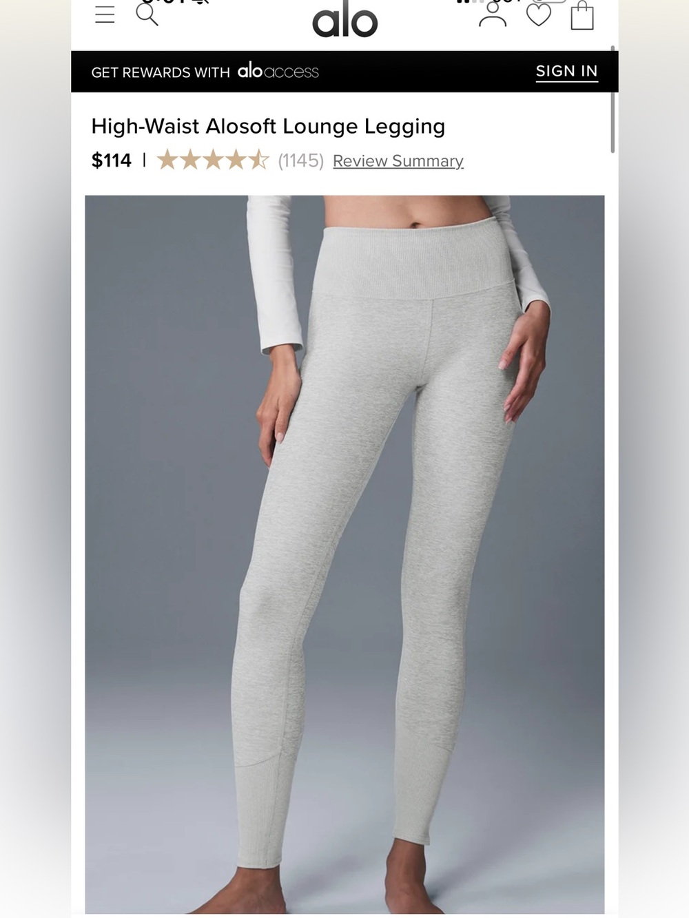 ALO High-Waist Alosoft Lounge Legging